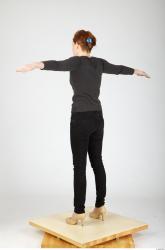 Whole Body Woman T poses Casual Slim Studio photo references